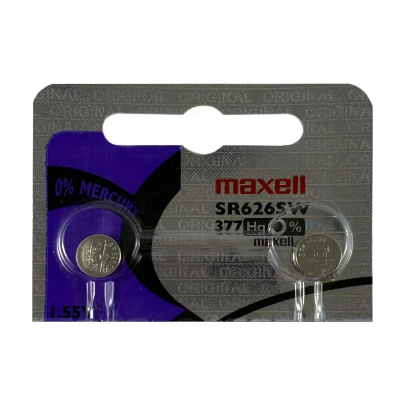 Pilas Oxido de Plata Maxell Tipo Boton SR626SW /377  Unidades